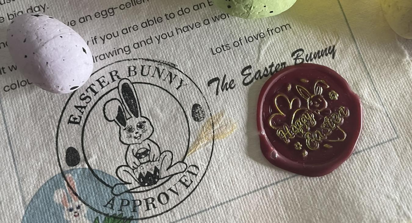Get Letters from The Easter Bunny with real wax stamp